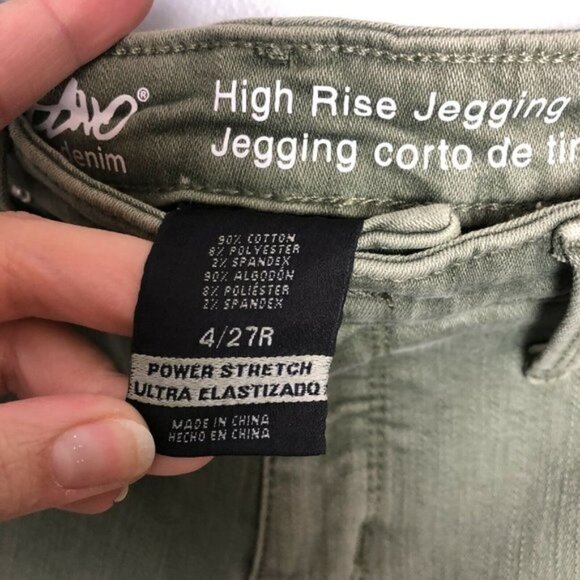 NWT Womens Green White Splatter Paint skinny Jeggings - Picture 4 of 7